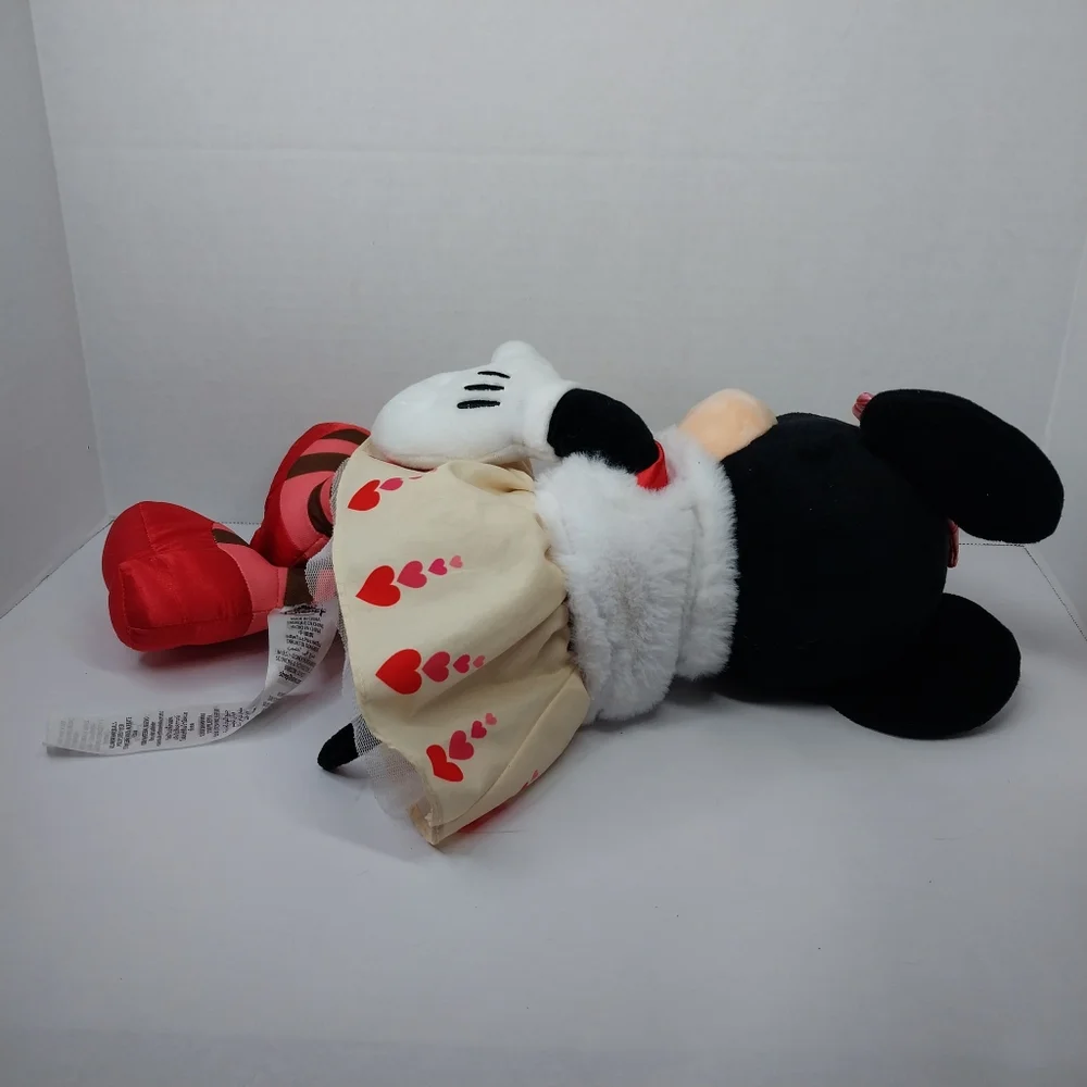 Disney World Valentine's Day Plush Disney Minnie W/Hearts Skirt 16inc Soft Plush - Picture 5 of 11